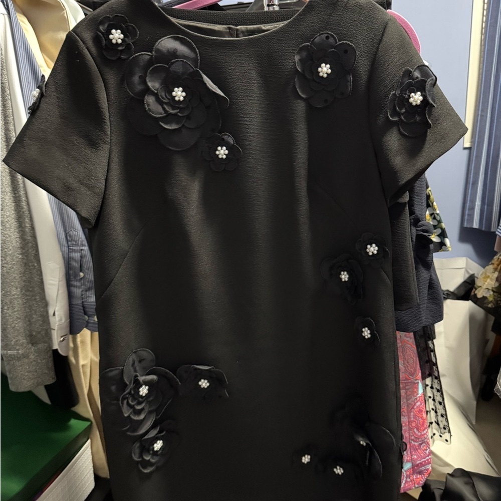 Kate Spade Black Satin Dress size 4